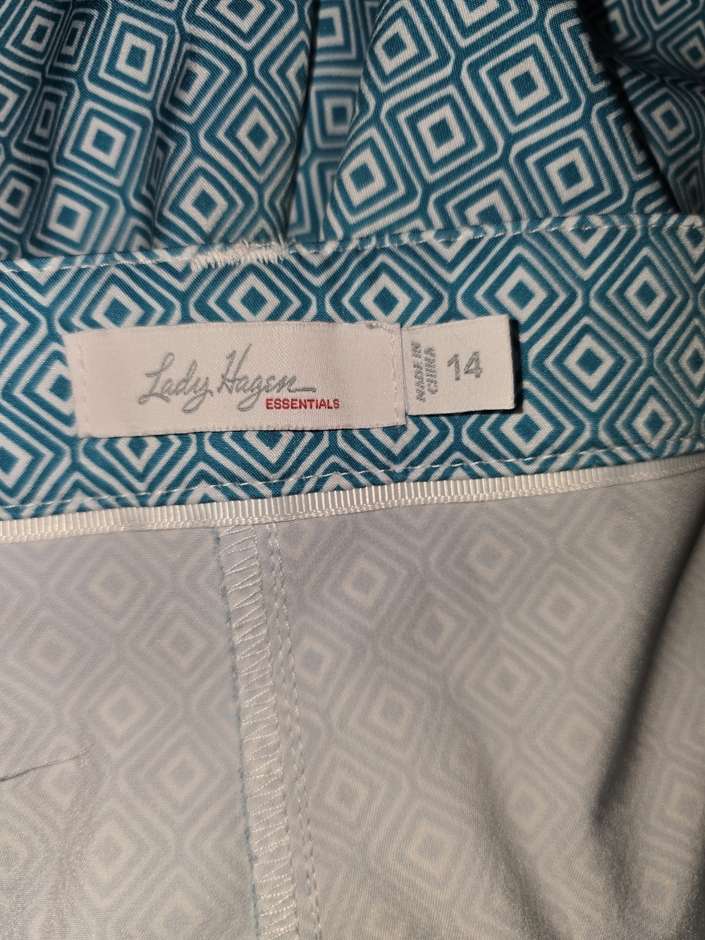 Lady Hagen Teal Geometric Athletic Shorts - Picture 4 of 5
